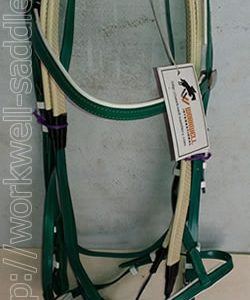 biothane bridle green workwell saddlery wwb9043