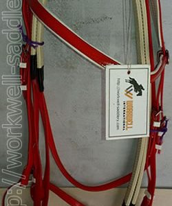 biothane bridle red workwell saddlery wwb9038