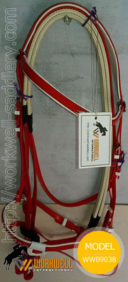 Synthetic Beta Biothane Bridles for Horses in Red ~ workwell saddlery