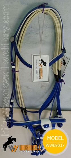 Synthetic Beta Biothane Bridles for Horses in Blue~ workwell saddlery
