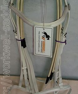 biothane bridle white workwell saddlery wwb9035