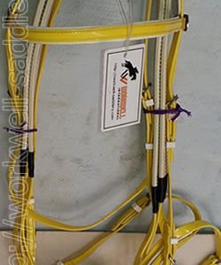 biothane bridle yellow workwell saddlery WWB9034