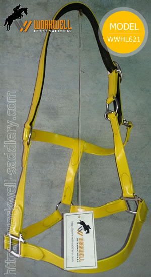 Synthetic Beta Biothane Halters for Horses in Yellow~ workwell saddlery
