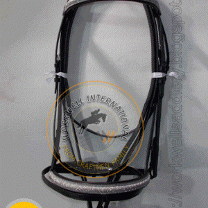 Eye catchy Silver bead show snaffle Bridle – WWIBR-12