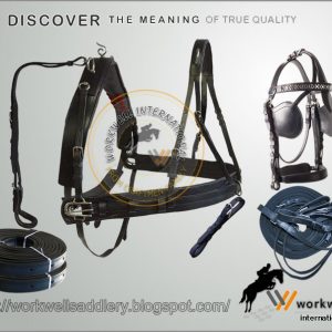 CARRIAGE DRIVING HARNESS PAIRS BLACK – WDH7743